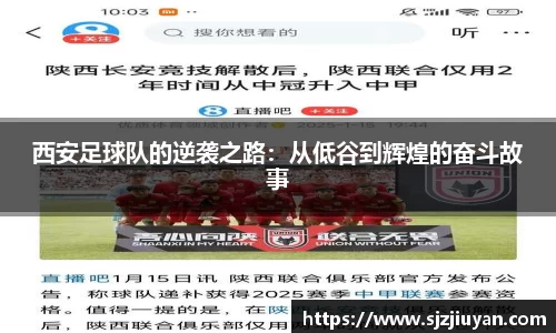 西安足球队的逆袭之路：从低谷到辉煌的奋斗故事
